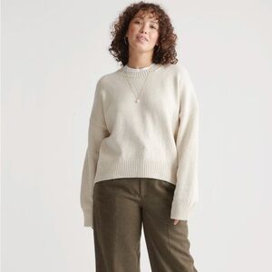 Quince 100% Organic Cotton Boyfriend Crew Sweater